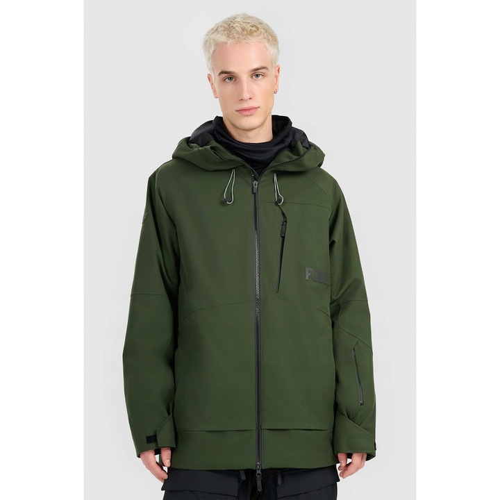Férfi síkabát, 4F, poliészter, sötétzöld