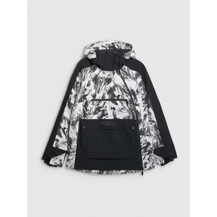 Jacheta de schi barbati, 4F, poliester, alb/negru, 2XL INTL