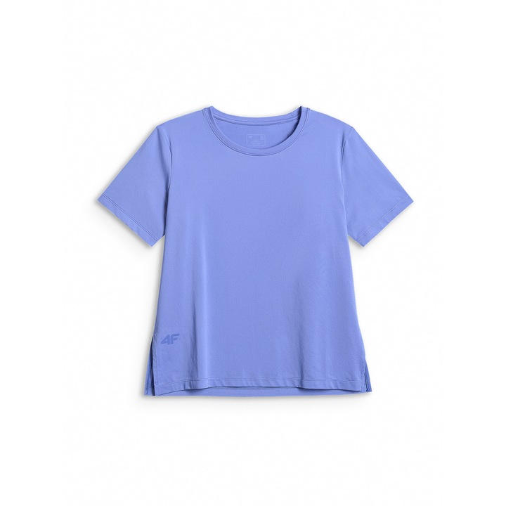 Tricou sport dama 4F, pentru antrenament, albastru, poliester