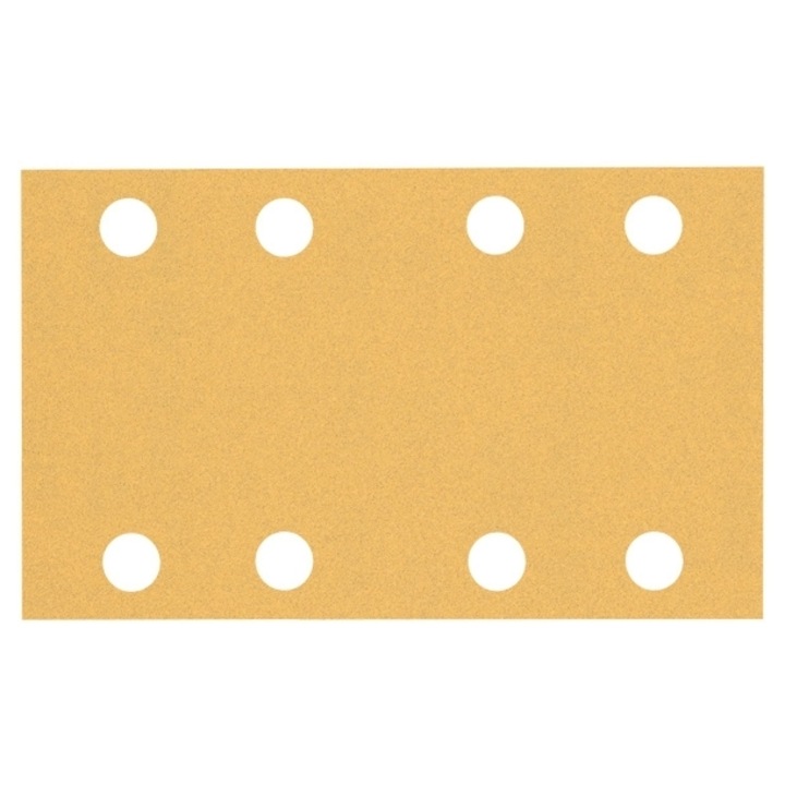 Set 10 foi abraziva dreptunghi, 133x80 mm, 8 gauri, granulatie mixta