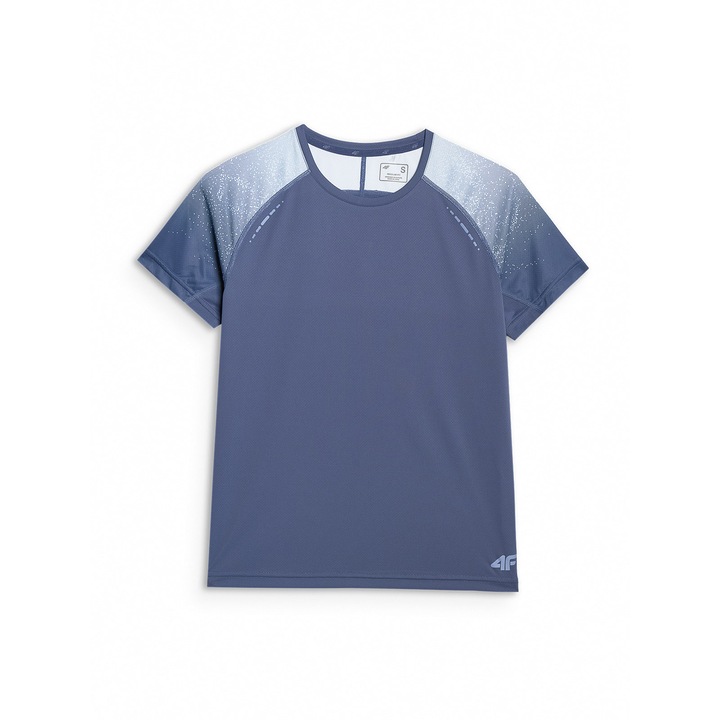 Tricou sport dama 4F, antrenament, albastru, poliester