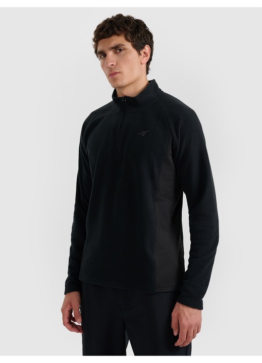 Férfi blúz, 4F, meleg, fekete, poliészter