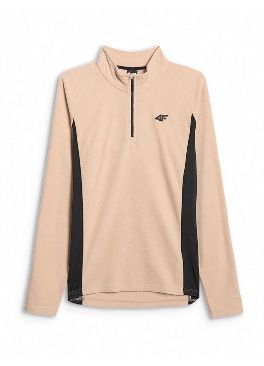 Bluza termica 4F, fleece, bej, tehnologie 4FWarm, croiala slim, pentru barbati