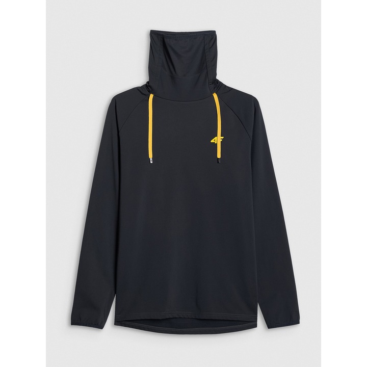 Bluza sport barbati 4F, termica, neagra, poliester, Negru