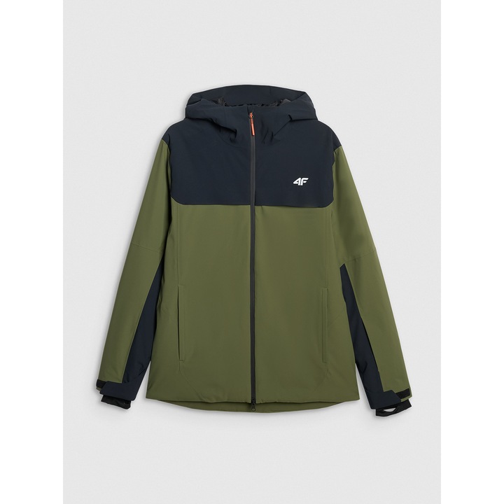 Geaca de schi barbati, 4F, poliester, verde/negru