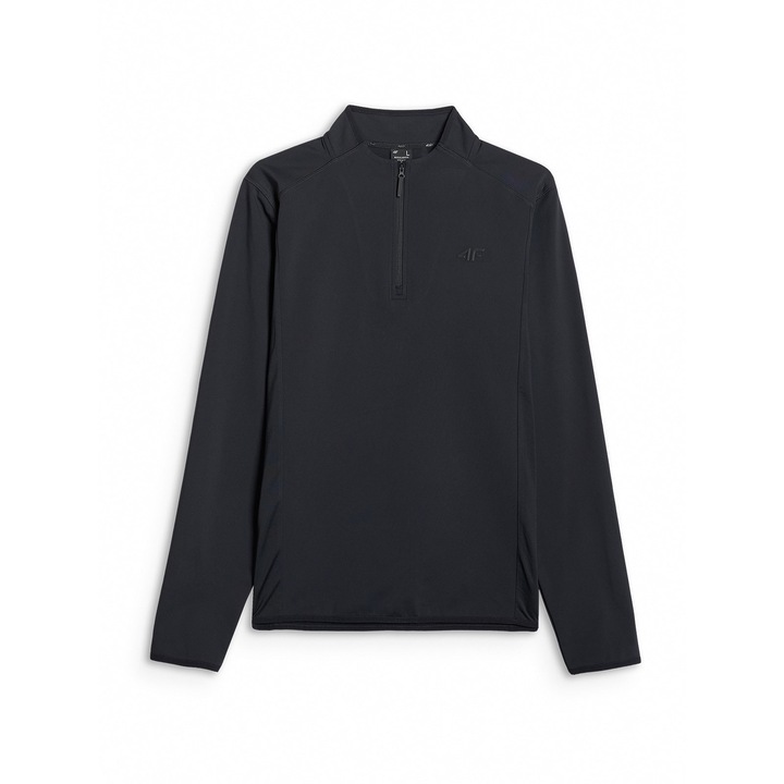 Bluza sport barbati 4F, lenjerie termica izolata, neagra, tehnologie 4FWarm, XL INTL