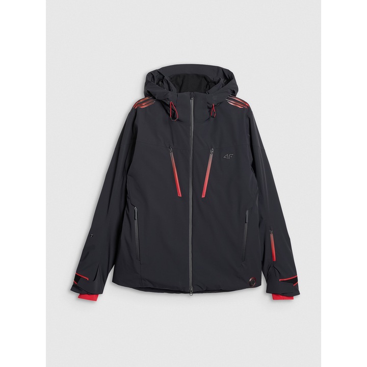 Geaca de schi barbati 4F cu panou incalzit, membrana 20000, negru, poliester