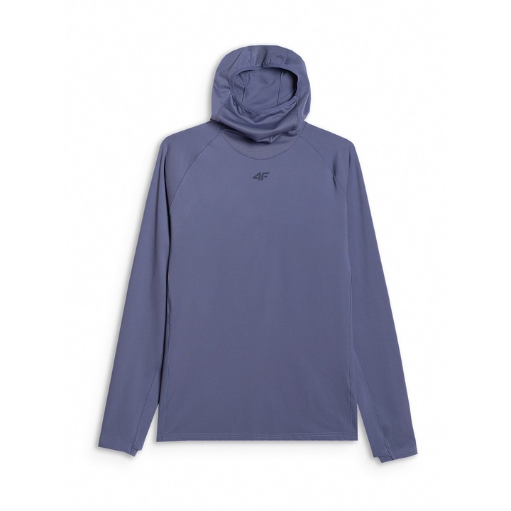 Bluza termica 4F pentru barbati, bleumarin, cu gluga, uscare rapida, 4FWarm, poliester