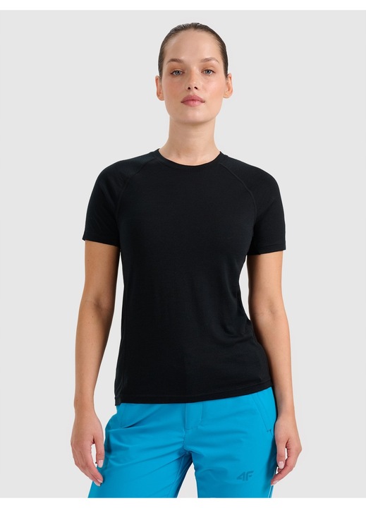 Női póló, 4F, fekete színű, poliészter