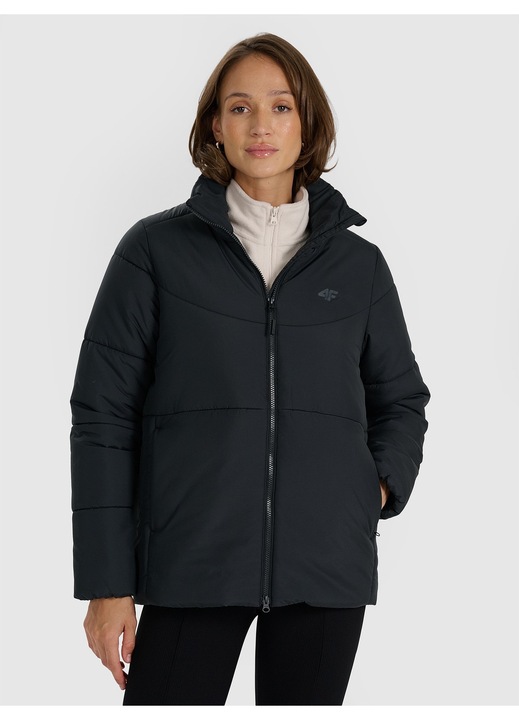 Átmeneti kabát, 4F, fekete, poliészter