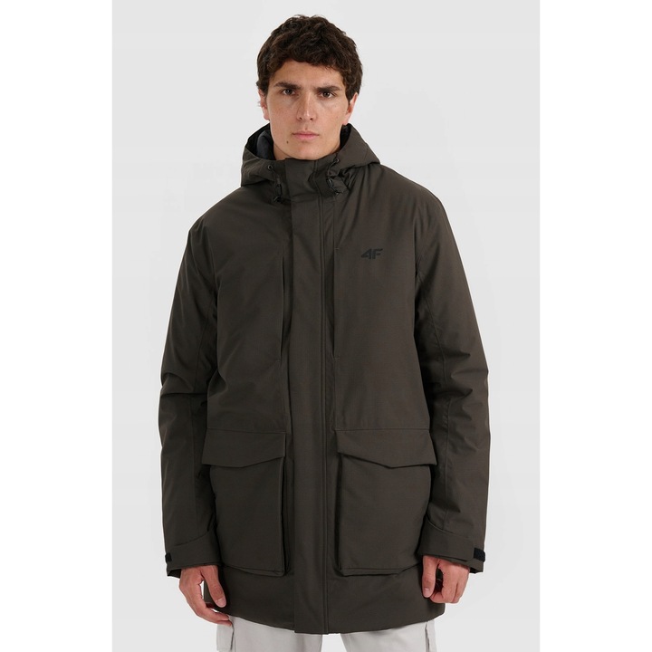 Férfi trekking kabát, 4F, poliészter, khaki