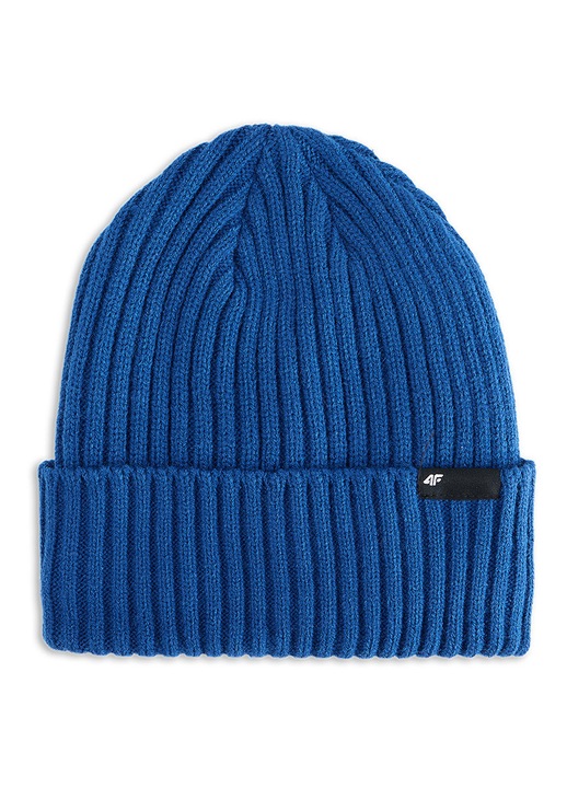 Caciula de iarna barbati 4F, model beanie, albastra, M