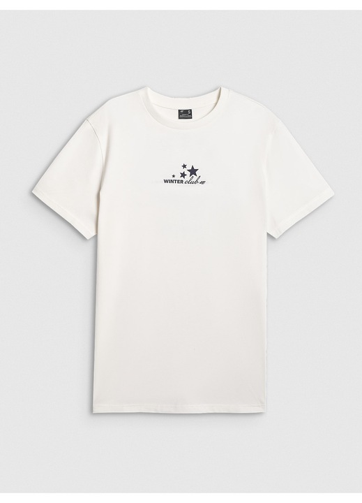 Női póló 4F, bézs, pamut, M INTL