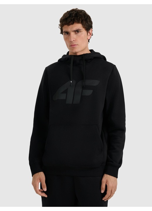 Férfi pulóver 4F, fekete, Fekete