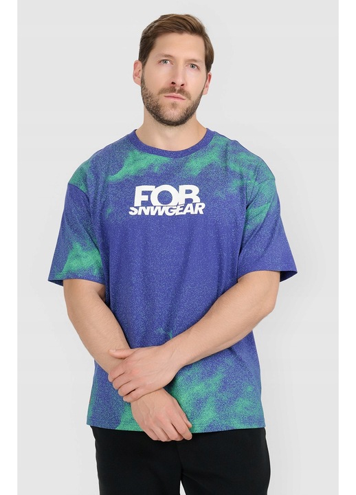 Férfi póló, 4F, laza, lila, pamut