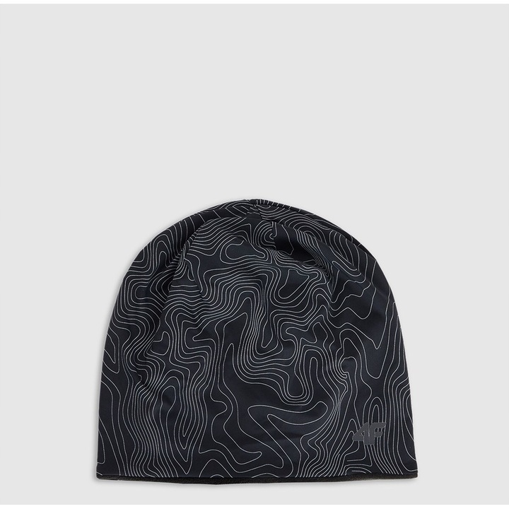 4F unisex túrasapka, fekete, S/M, szintetikus anyag, mikropolár béléssel