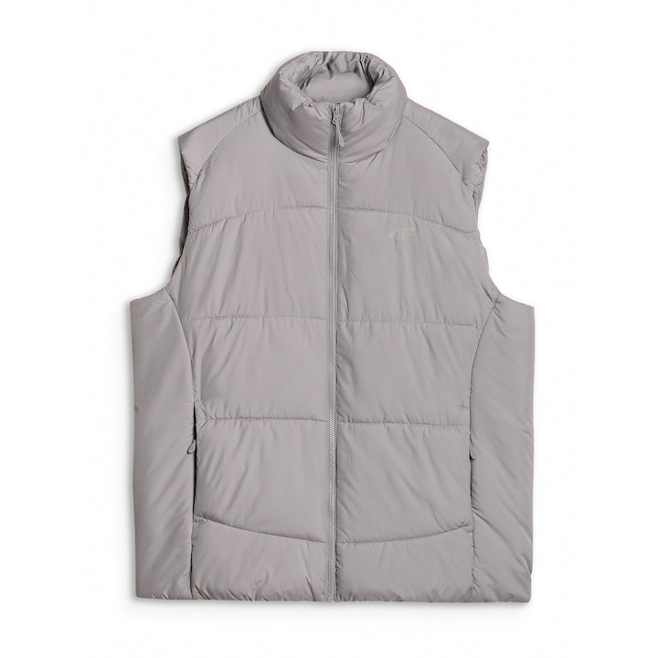 Vesta matlasata barbati 4F, gri, umplutura sintetica, croiala regulara, sezon primavara-vara, 2XL INTL