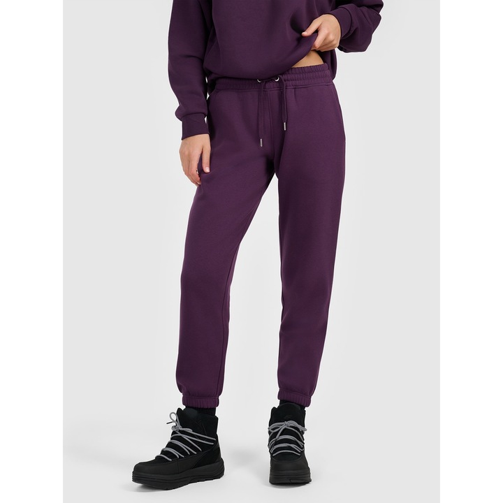 Női 4F sportnadrág, lila, pamut