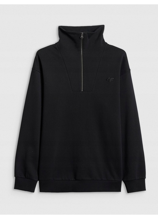 Férfi fekete pulóver 4F, Fekete