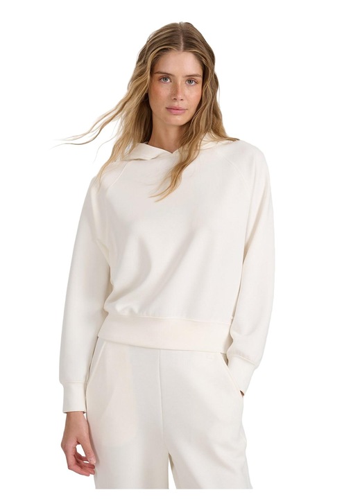 4F női pulóver, kapucnis tréningruha, normál szabás, fehér