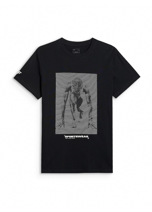 Tricou barbati 4F, bumbac, confortabil, negru
