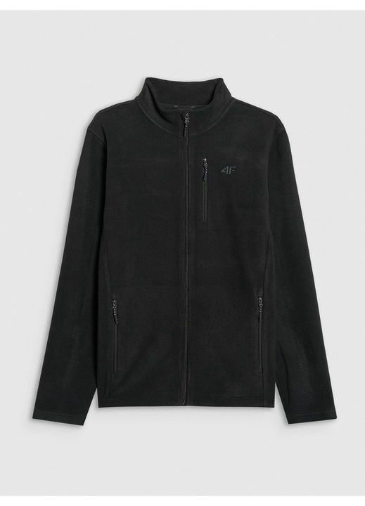 Polar barbat 4F, guler ridicat, 2 buzunare cu fermoar, negru, 4FWarm, S INTL