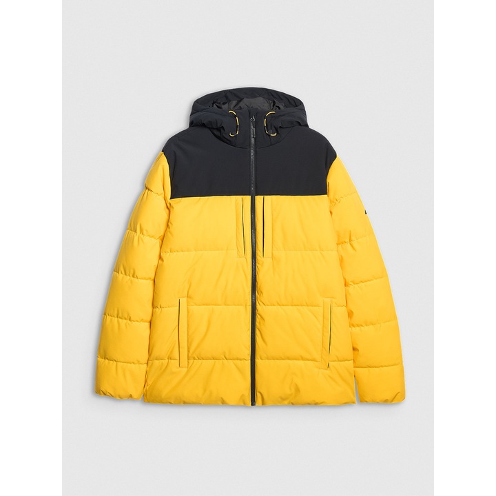 Geaca trekking barbati 4F, poliester, galben/negru