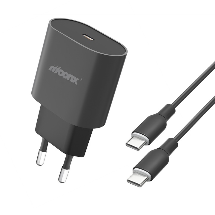 Incarcator Fast Charge Universal 25W USB-C, compatibil Samsung Galaxy A56, A36, A26, A16, A17 Samsung, Xiaomi, Huawei, Apple Cablu USB-C 1m