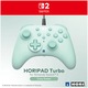 Gamepad Hori Turbo Cozy, cu fir, verde, pentru Nintendo Switch