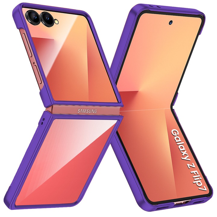 Husa pentru Samsung Galaxy Z Flip7, cu finisaj lucios - violet
