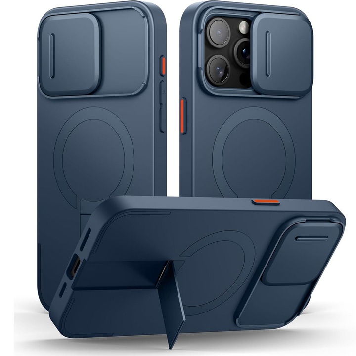 Husa pentru iPhone 15 Pro Max, Suritch rezistenta la socuri, pentru MagSafe, albastru