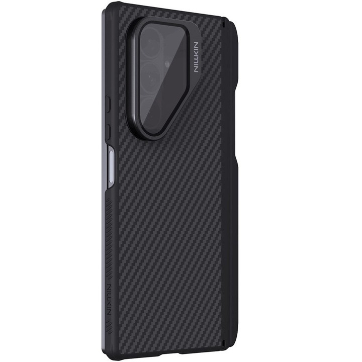Husa pentru telefon Samsung Galaxy Z Fold7 5G, Nillkin, cu rama de protectie, compatibila cu MagSafe, neagra