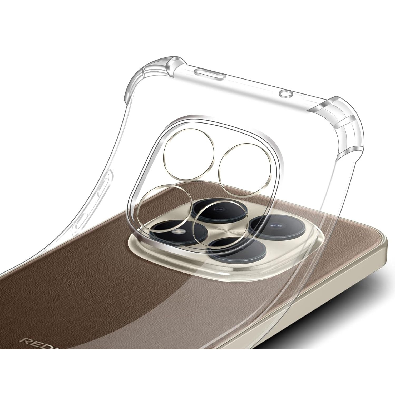 Husa telefon ERBORD pentru Xiaomi Redmi Note 15 Pro Plus 5G, transparenta, protectie sporita, TPU, usoara