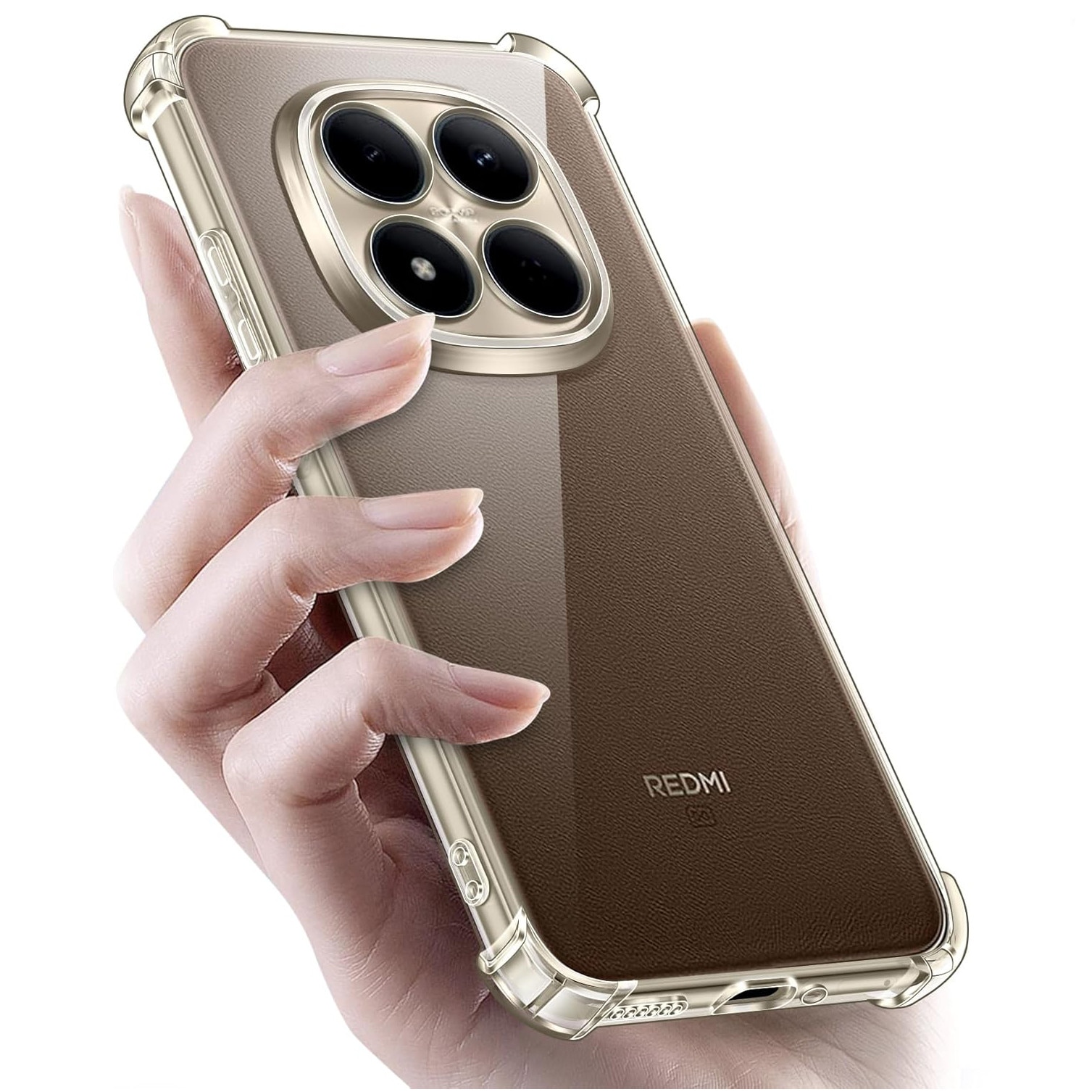 Husa telefon ERBORD pentru Xiaomi Redmi Note 15 Pro Plus 5G, transparenta, protectie sporita, TPU, usoara