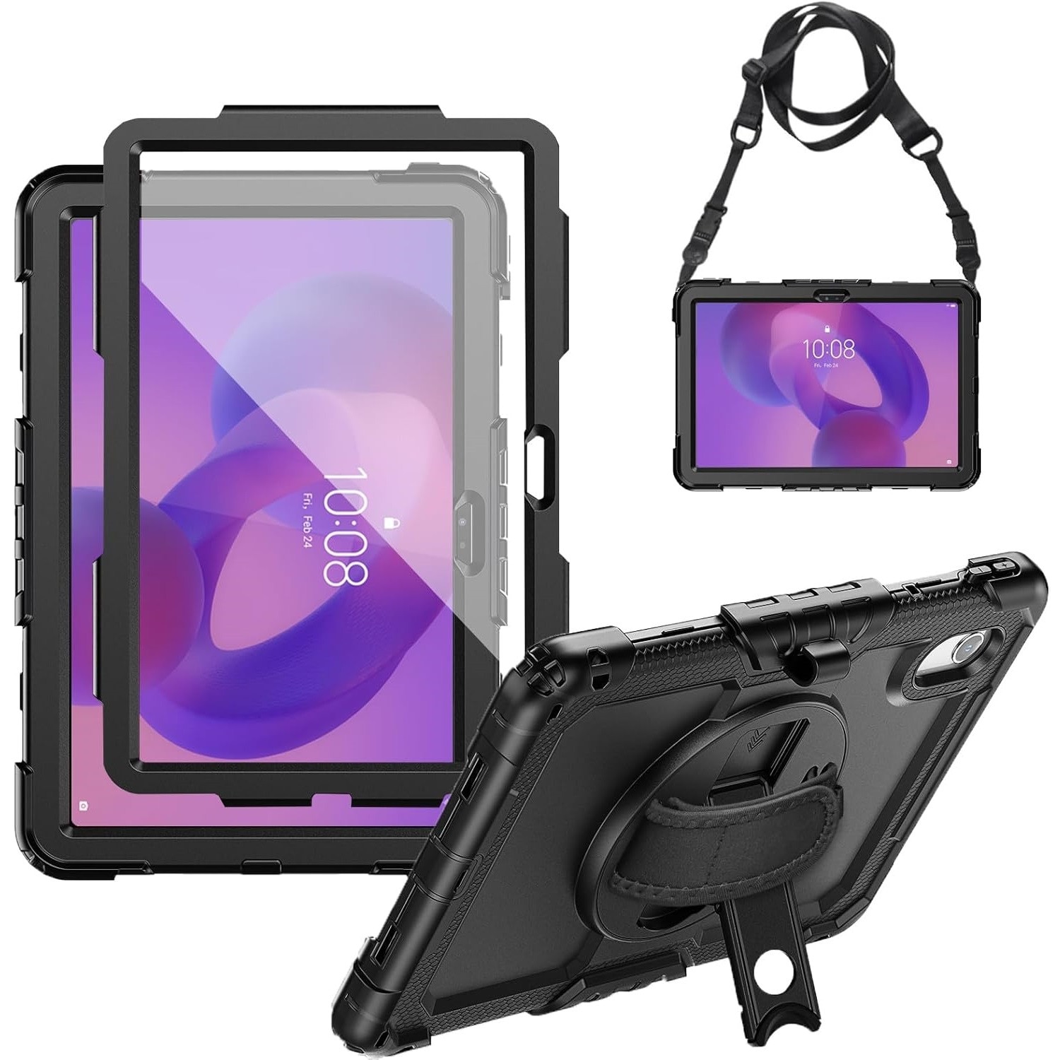 Husa tableta XGSM pentru Lenovo Idea Tab 11" 2025, protectie 360, loc pentru stylus, neagra