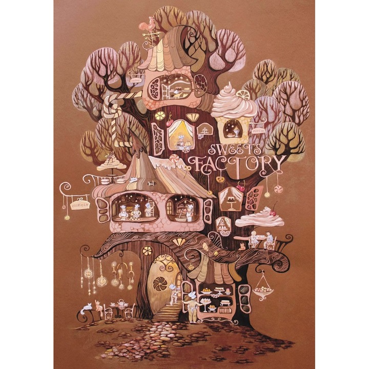 Magnolia Puzzle 1000 darabos - Julia Vaihicheva: Édességgyár (Magnolia-3450)