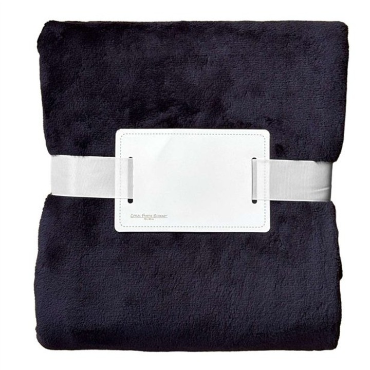 Patura din fleece, 180x130 cm, Coral OLIMA OLCF260, Midnight, Universal