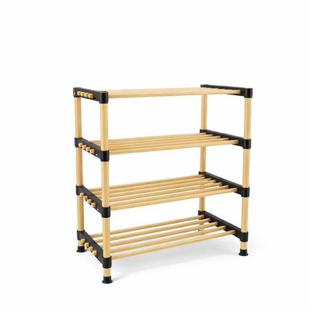 Raft modular cu structura din lemn, Modis@, montaj fara suruburi, 4 ...