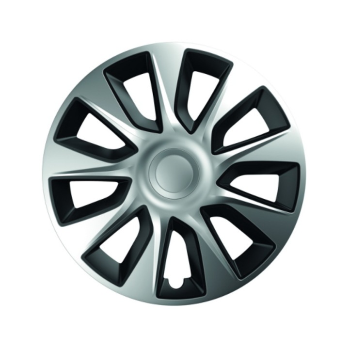 Set capace roti 17` silver&black stratos 4buc