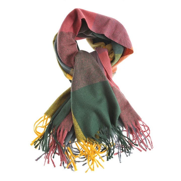 Esarfa moale multicolora pentru iarna