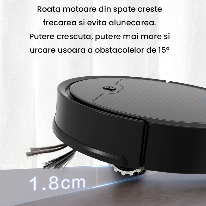 Aspirator robot Aiorber 3 în 1, Wi-Fi, 3000 mAh, 510 ml