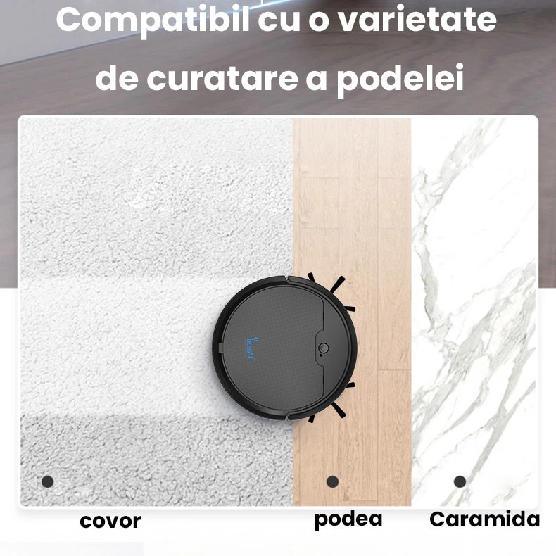 Aspirator robot Aiorber 3 în 1, Wi-Fi, 3000 mAh, 510 ml