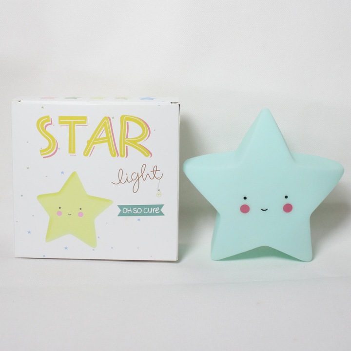 Lampa de veghe copii, Amxy, design stea de mare, albastru