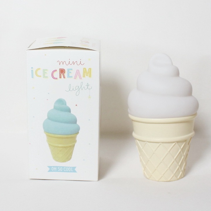 Lampa de veghe pentru copii, design inghetata, alb/crem