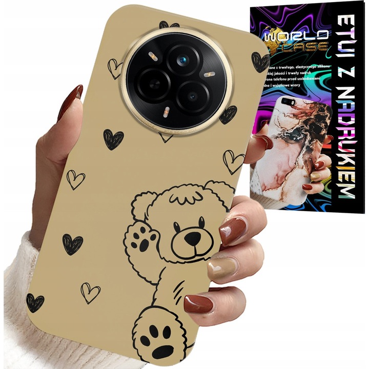 World Case telefontok Realme 14 Pro+ 5G-hez, nyomtatott design, szilikon, többszínű