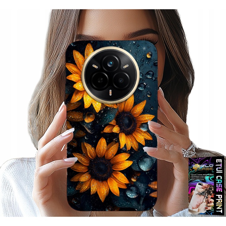 Tok Realme 14 Pro 5G telefonhoz, World Case, virágmintás, szilikon, többszínű