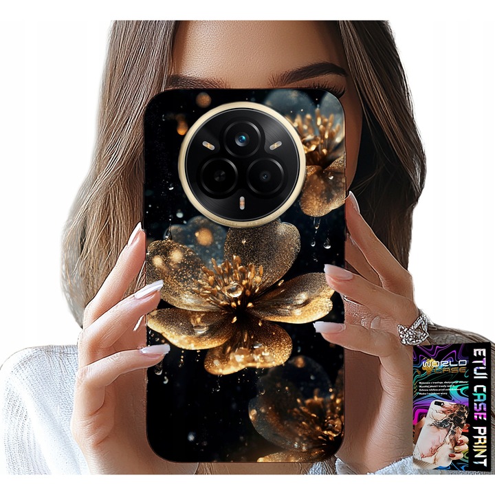 Telefontok, World Case, Realme 14 Pro 5G, virágmintás, szilikon, szett