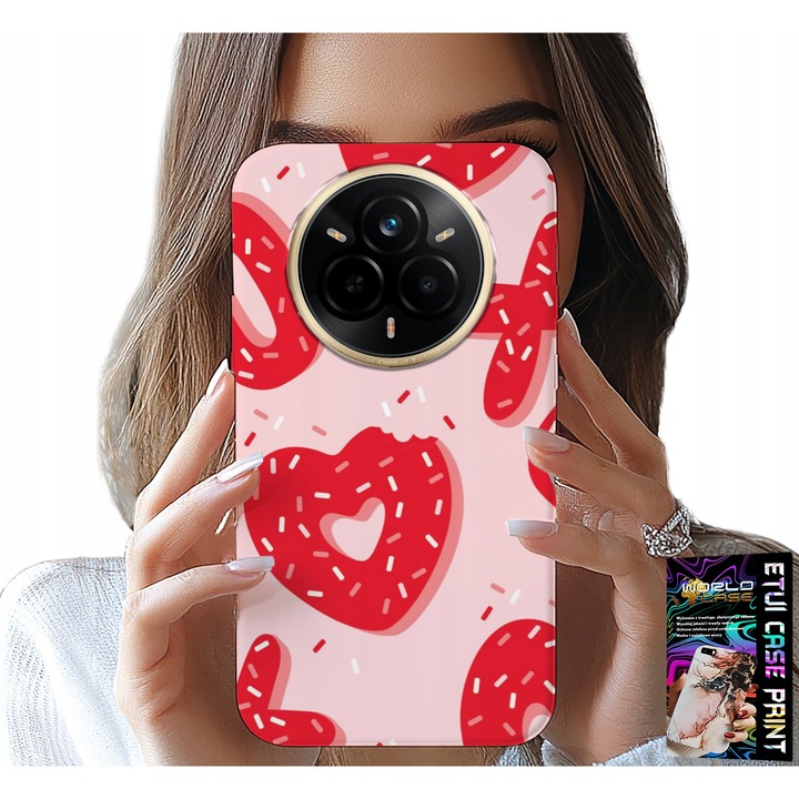 Telefontok Realme 14 Pro+ 5G, World Case, XOXO modell, színes nyomtatás, szilikon