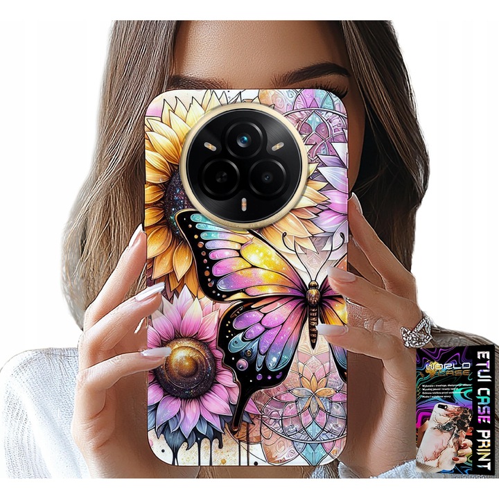 Telefontok Realme 14 Pro 5G, World Case, szilikon, többszínű nyomtatás, fóliával