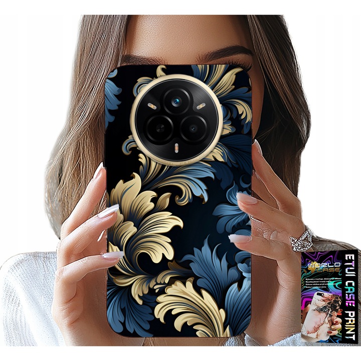 World Case telefontok Realme 14 Pro+ 5G-hez, elegáns arany design, szilikon anyag